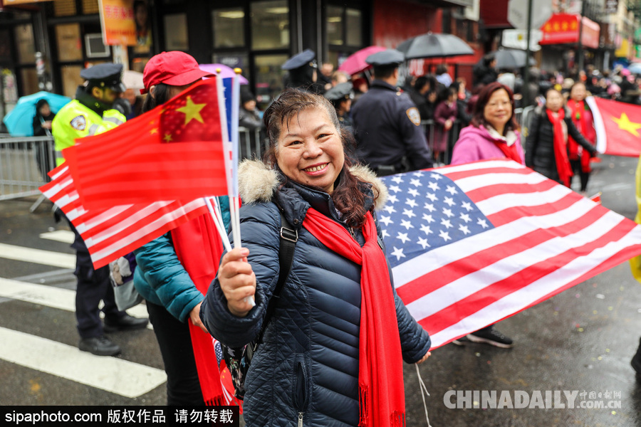 FB体育 FB体育平台纽约唐人街迎接农历新年 中国传统元素浓郁(图5)