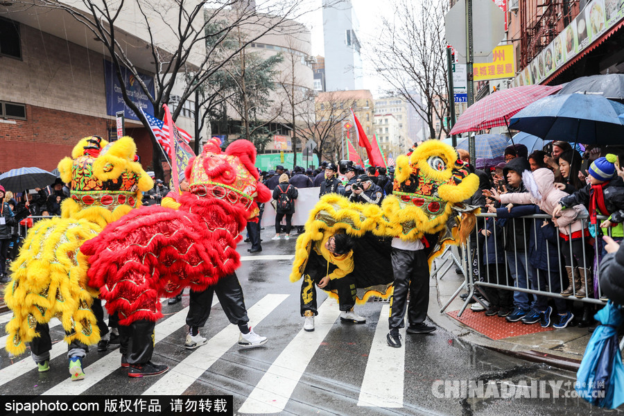 FB体育 FB体育平台纽约唐人街迎接农历新年 中国传统元素浓郁(图4)