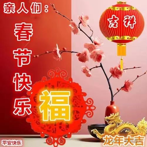 2月10日春节快乐今日大年初一龙年春节快乐祝福语图片表情大全愿君新年吉祥安康FB体育 FB体育平台愿君龙年大吉(图22)